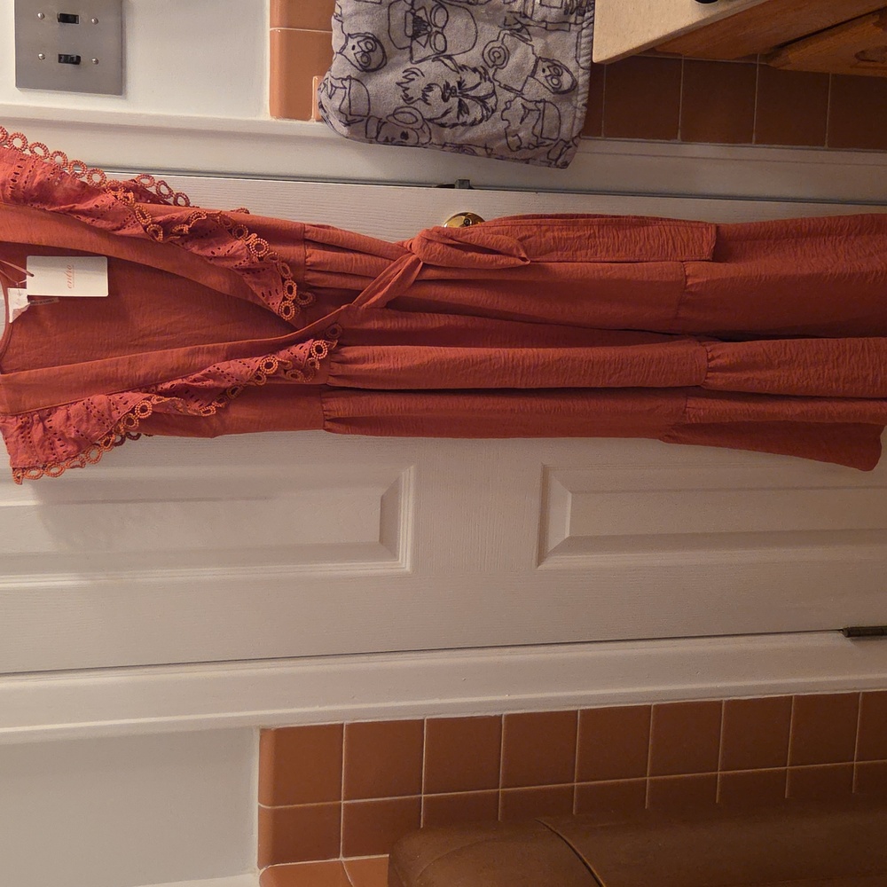 Coral Summer Wrap Dress